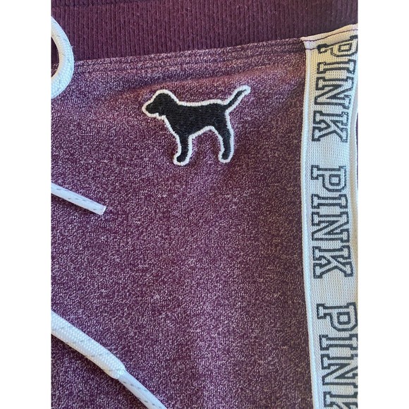 Victorias Secret Pink Womens Purple Jogger Logo Stripe Drawstring Legging Size S - Picture 4 of 10